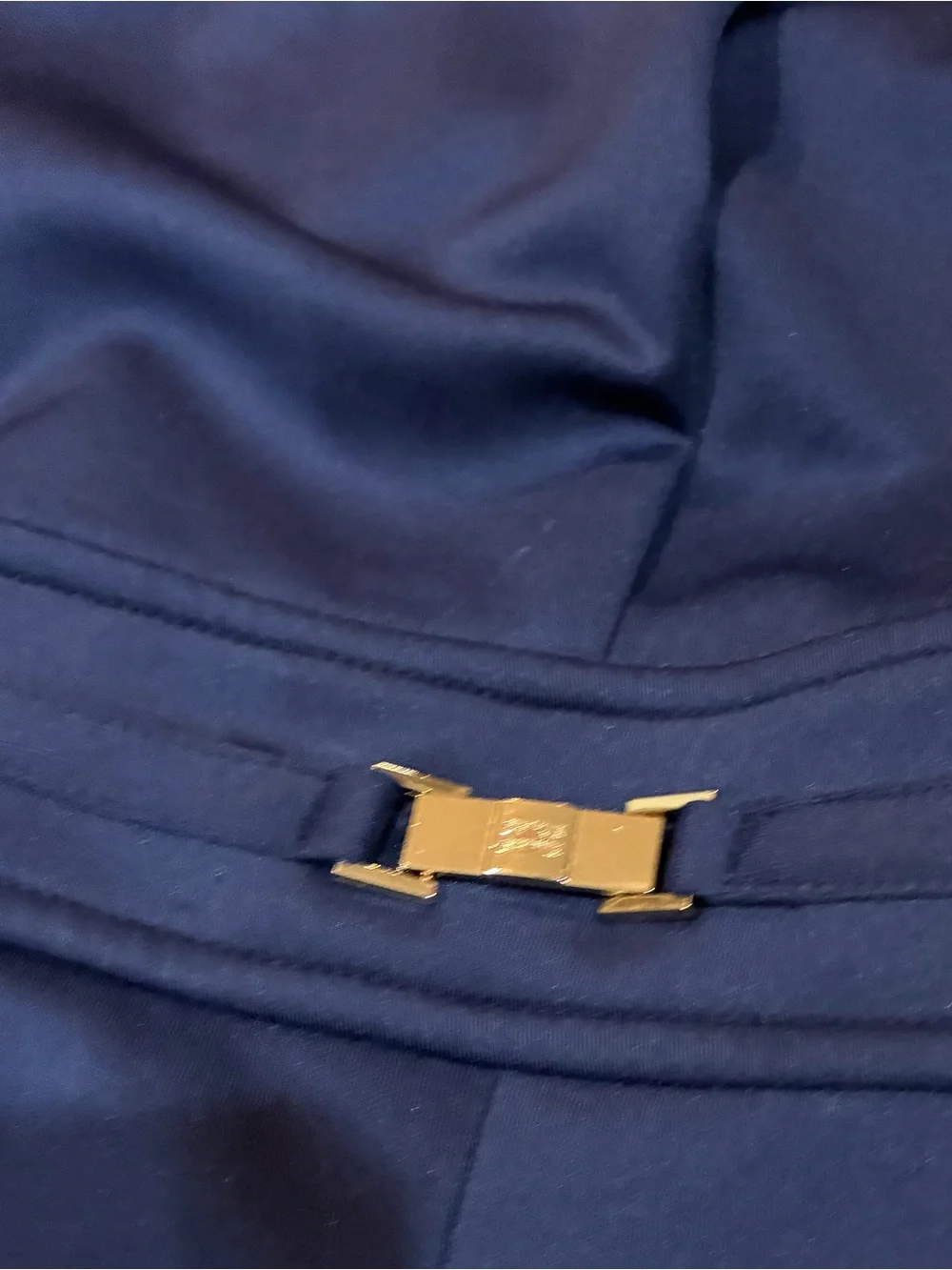 Shelby & Palmer Navy Blue Sleeveless Fit & Flare Dress Size 6 Gold Hardware